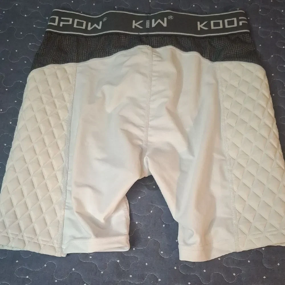 Koo Pow white padded shorts